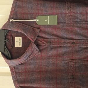 MUTUAL WEAVE MEN'S BIG & TALL BROWN PLAID LONG SLEEVE FLANNEL SHIRT SIZE 4XL